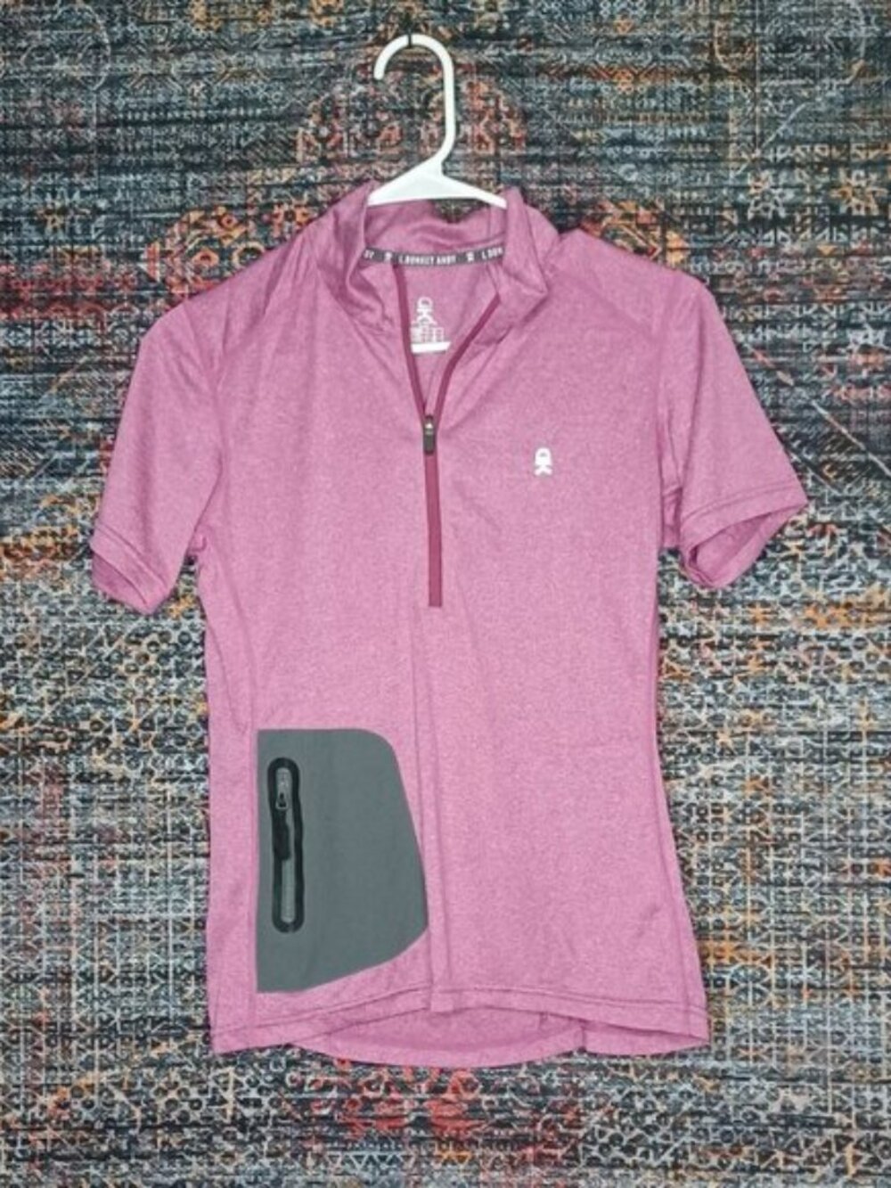 Little Donkey Andy womens heathered magenta 1/2 zip hiking shirt S NWOT